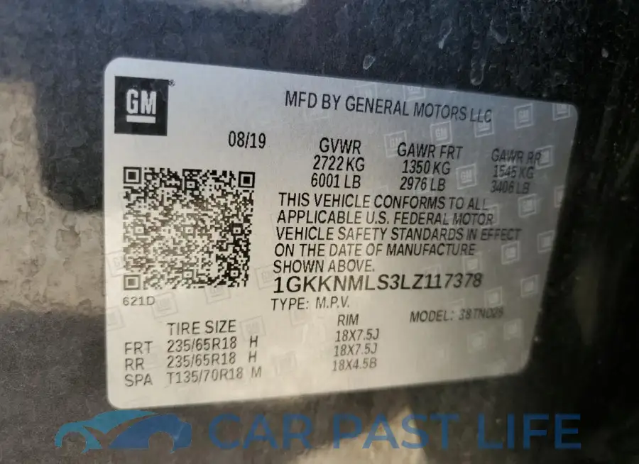 1GKKNMLS3LZ117378# 14
