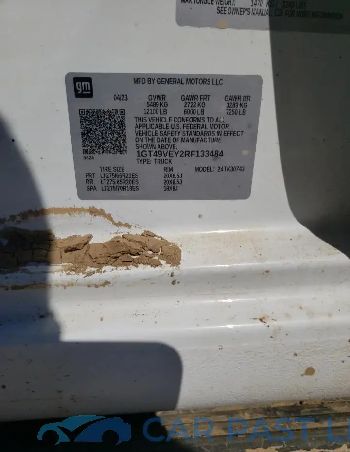 1GT49VEY2RF133484# 12