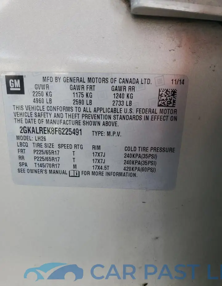 2GKALREK8F6225491# 13