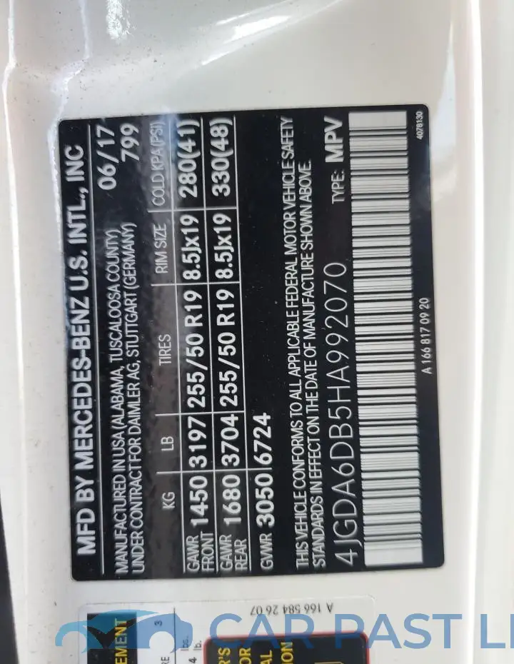 4JGDA6DB5HA992070# 13