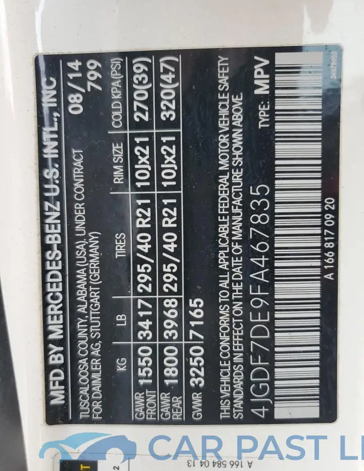 4JGDF7DE9FA467835# 13