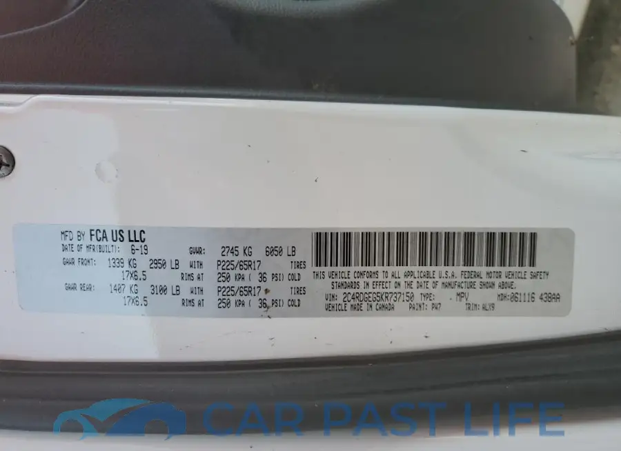 2C4RDGEG5KR737150# 14