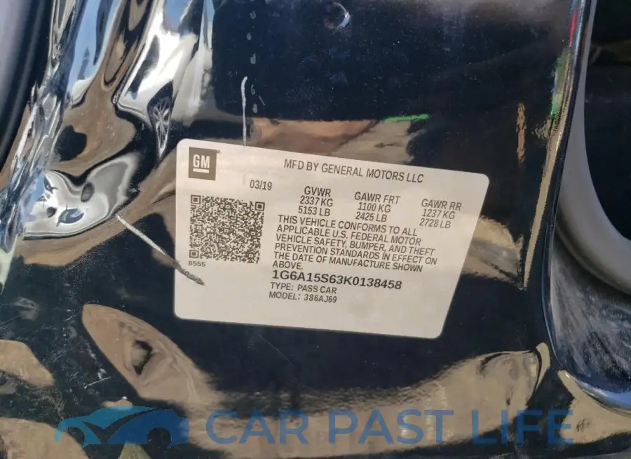 1G6A15S63K0138458# 12