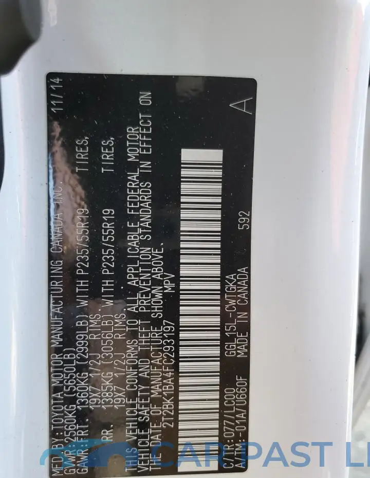 2T2BK1BA4FC293197# 13