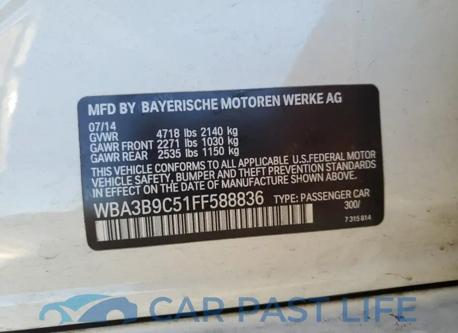 WBA3B9C51FF588836# 12