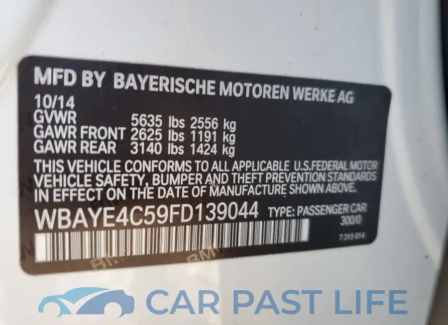 WBAYE4C59FD139044# 13