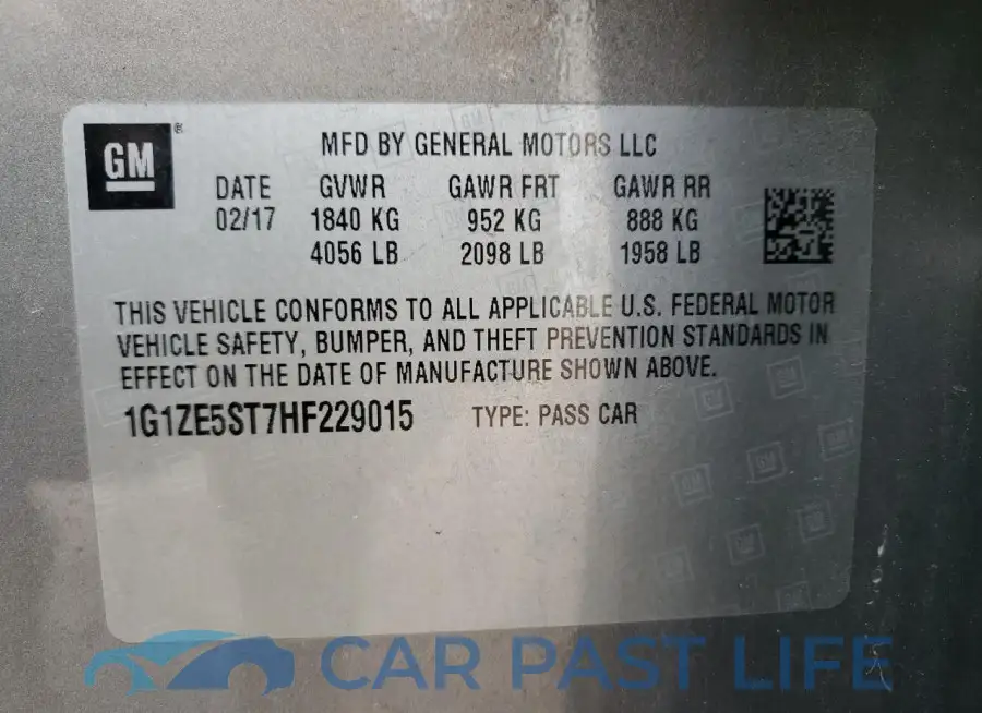 1G1ZE5ST7HF229015# 12