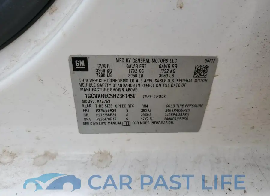1GCVKREC5HZ361450# 12