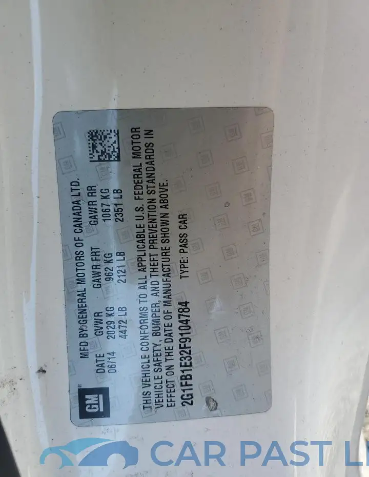 2G1FB1E32F9104784# 13