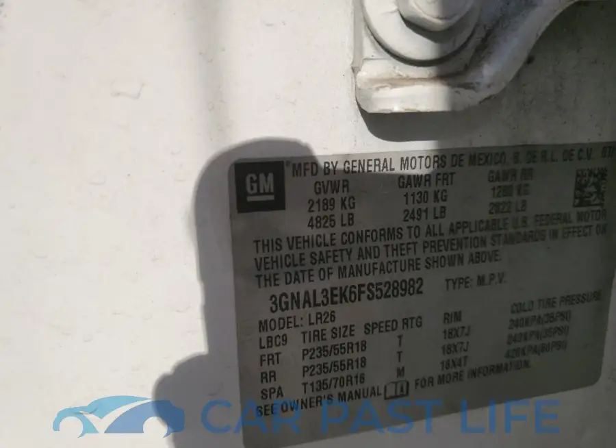 3GNAL3EK6FS528982# 13