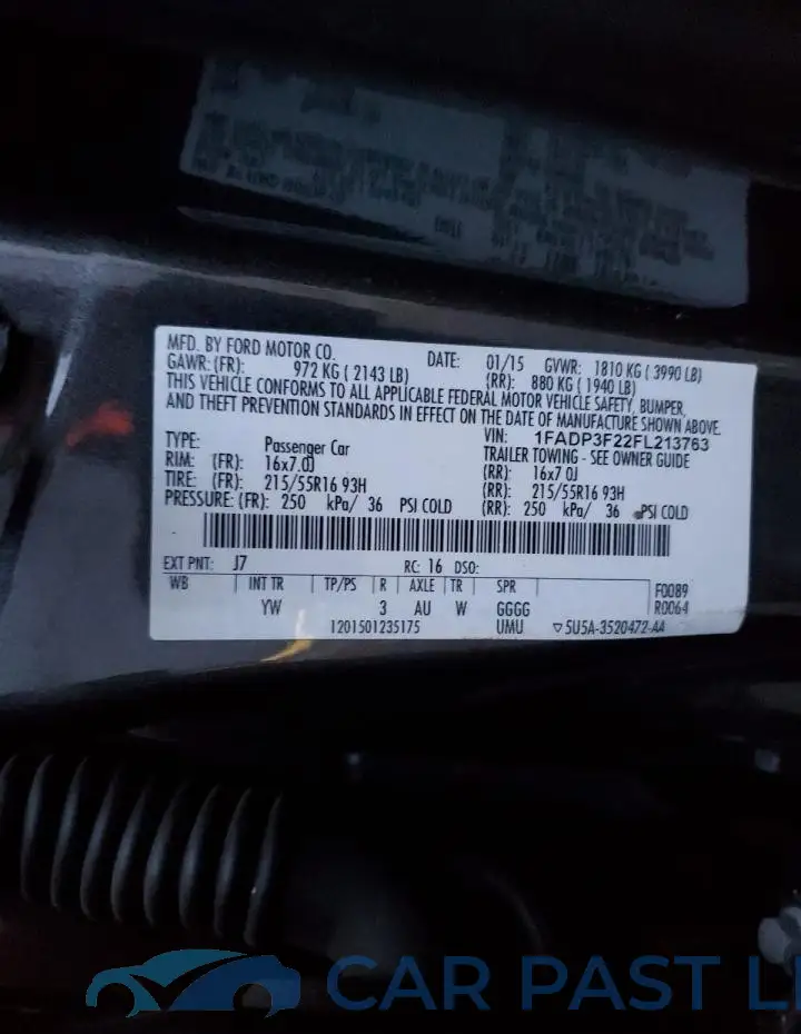 1FADP3F22FL213763# 12