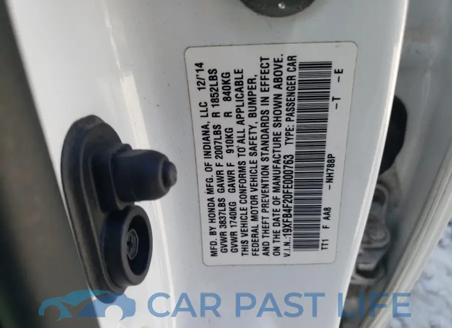 19XFB4F20FE000763# 12