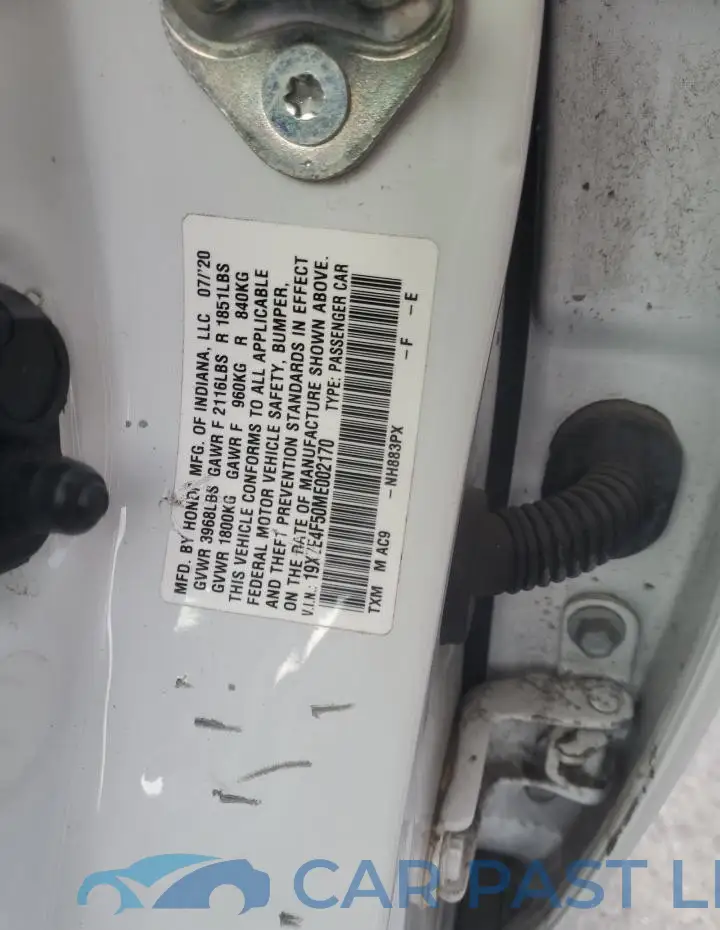 19XZE4F50ME002170# 12