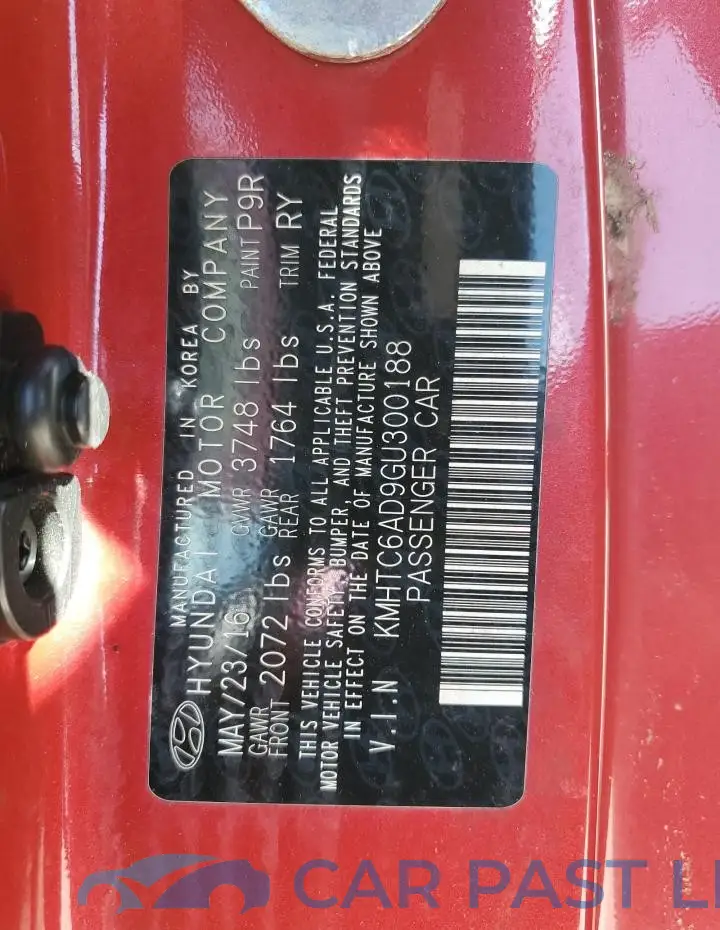 KMHTC6AD9GU300188# 12
