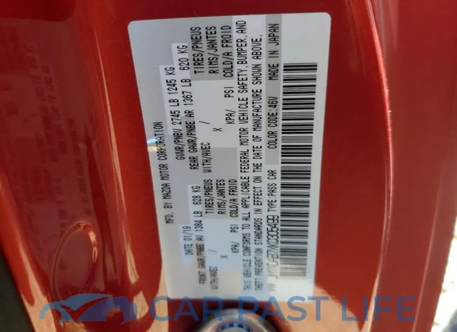 JM1NDAB7XK0305499# 12