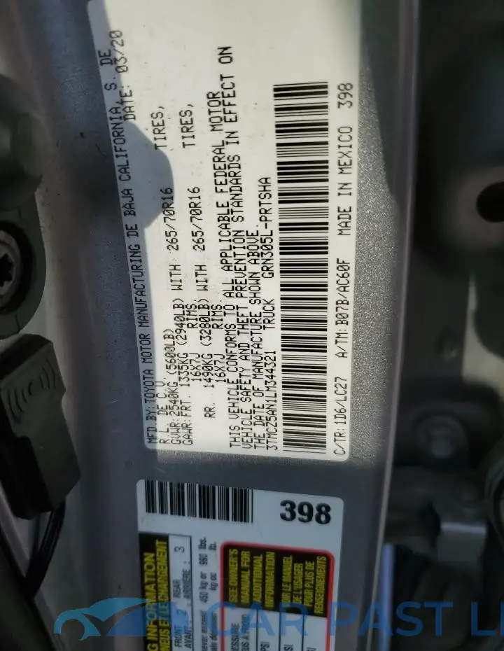 3TMCZ5AN1LM344321# 12
