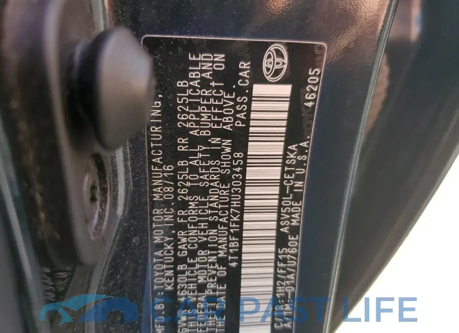 4T1BF1FK7HU303458# 12