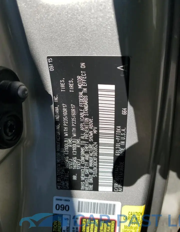 5TDZK3DCXFS659524# 13