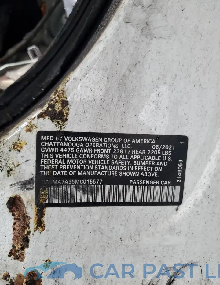 1VWMA7A35MC015577# 12