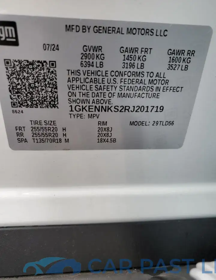 1GKENNKS2RJ201719# 13