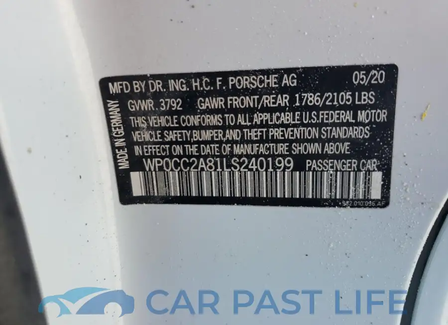 WP0CC2A81LS240199# 13