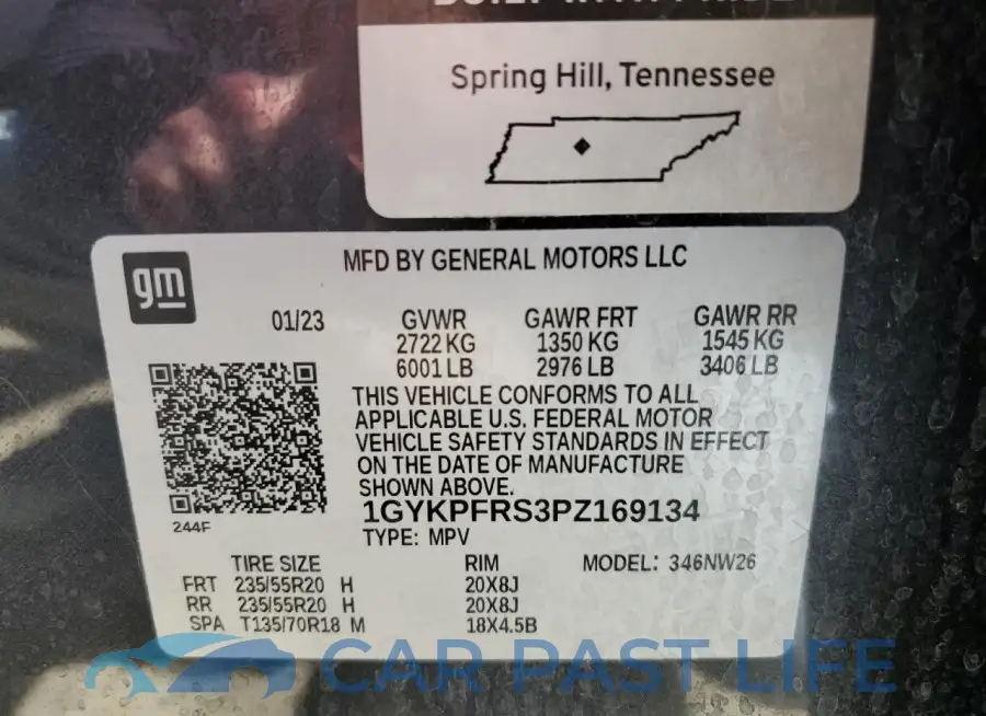 1GYKPFRS3PZ169134# 13