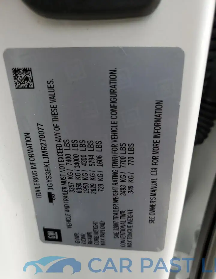 1GYS3EKL1MR270077# 13
