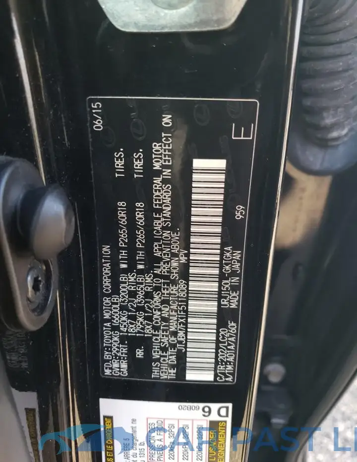 JTJBM7FX1F5118089# 13