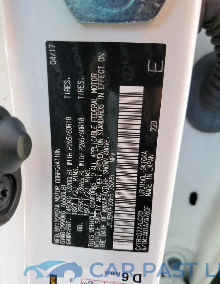 JTJBM7FXXH5175295# 13