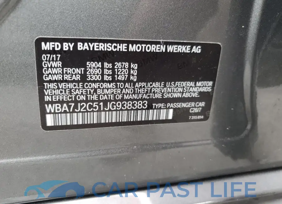 WBA7J2C51JG938383# 12
