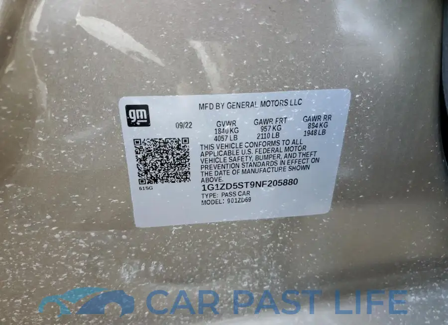 1G1ZD5ST9NF205880# 13