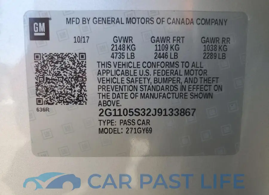 2G1105S32J9133867# 13