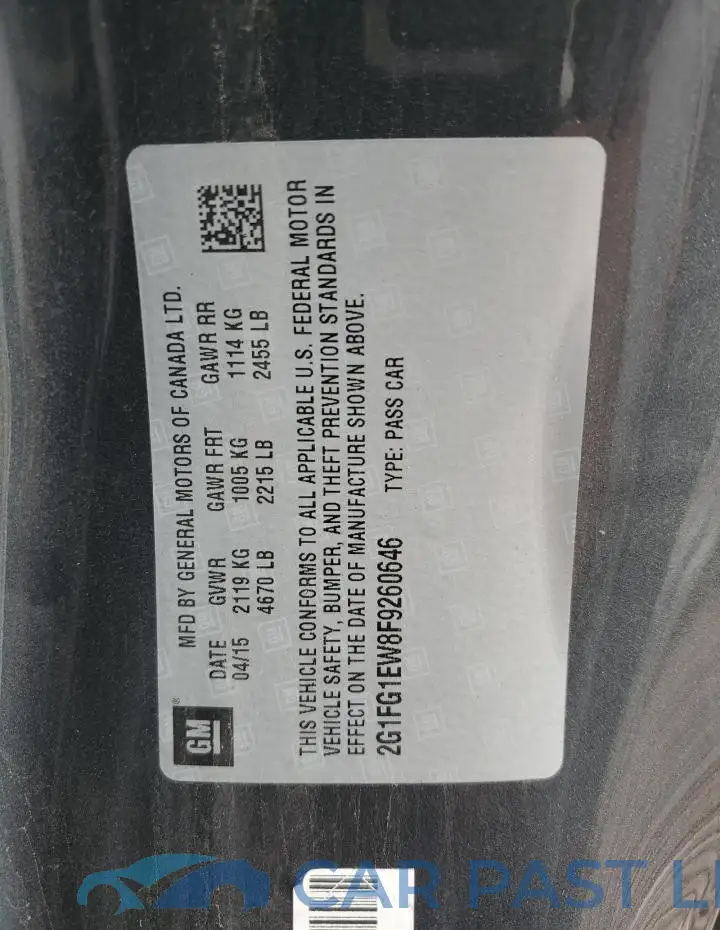 2G1FG1EW8F9260646# 12