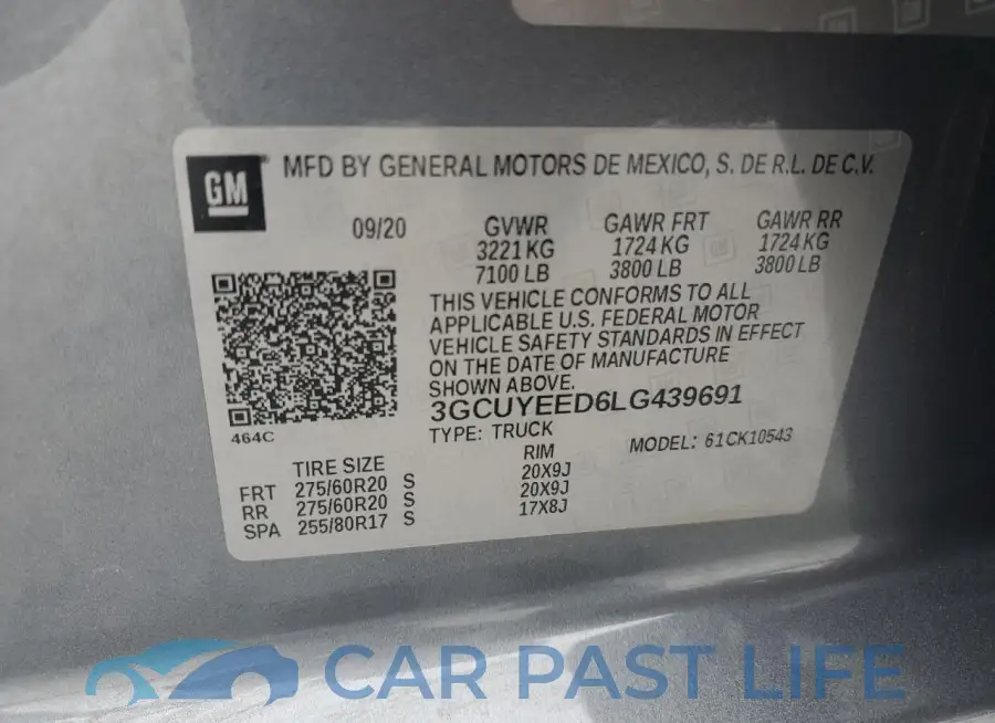 3GCUYEED6LG439691# 12