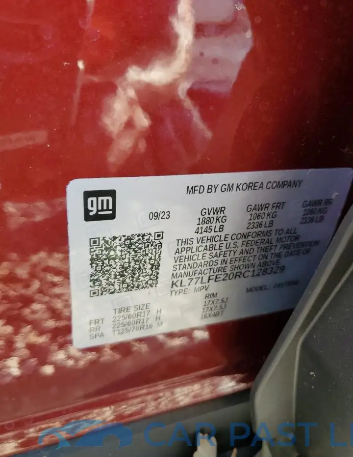 KL77LFE20RC128329# 12