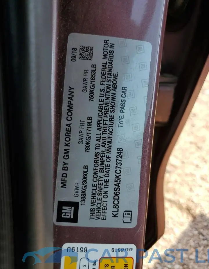 KL8CD6SA5KC737246# 12