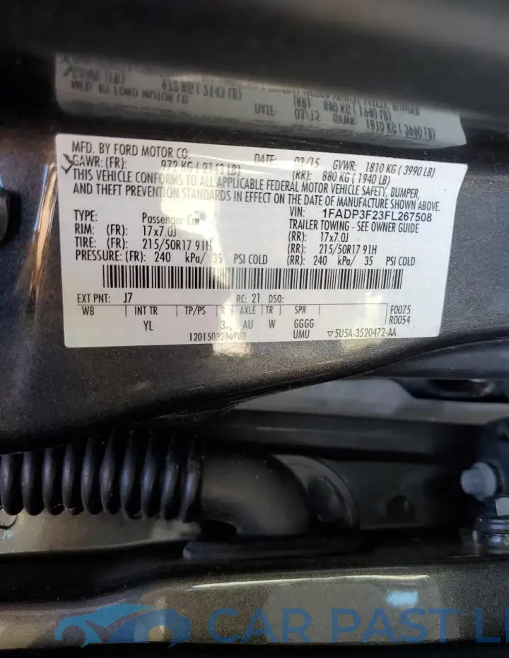 1FADP3F23FL267508# 12