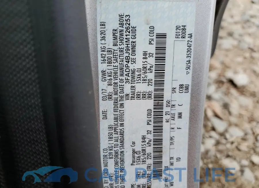 3FADP4BJ9HM126253# 12