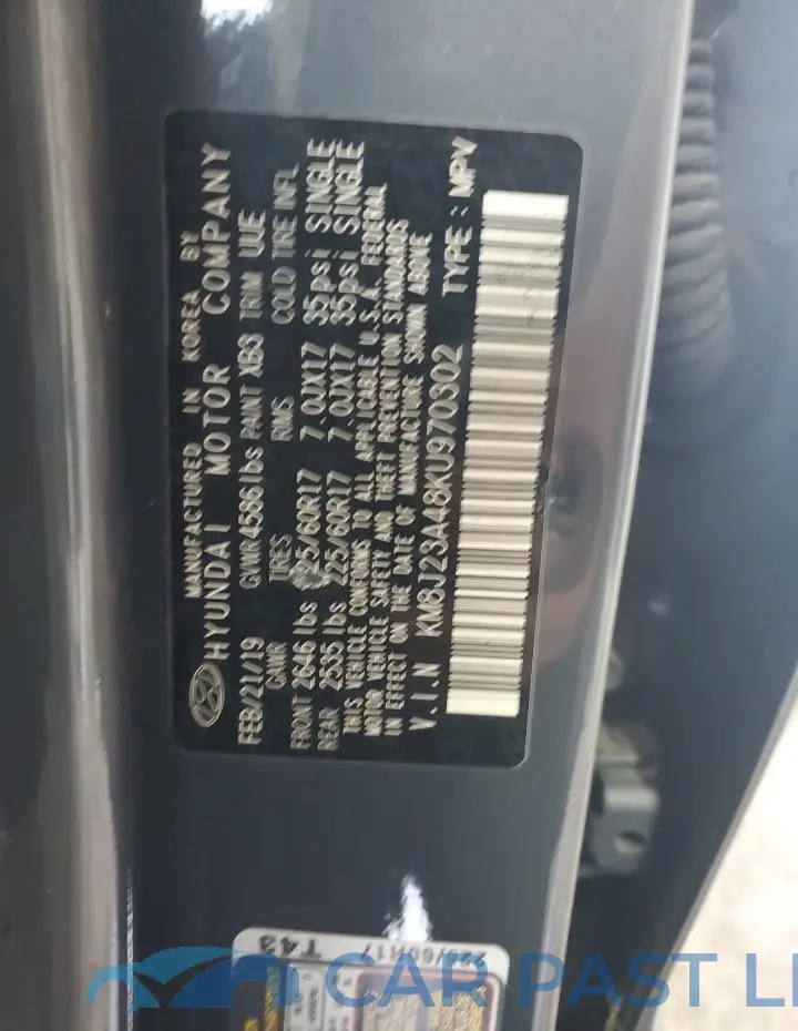 KM8J23A48KU970302# 13