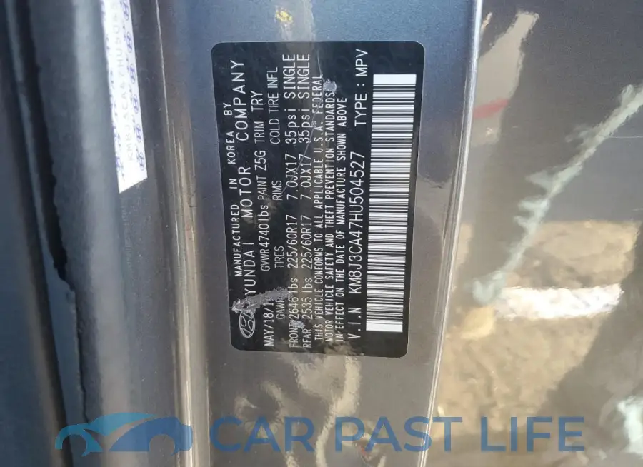 KM8J3CA47HU504527# 13