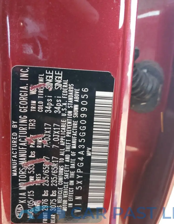 5XYPG4A35GG099056# 13