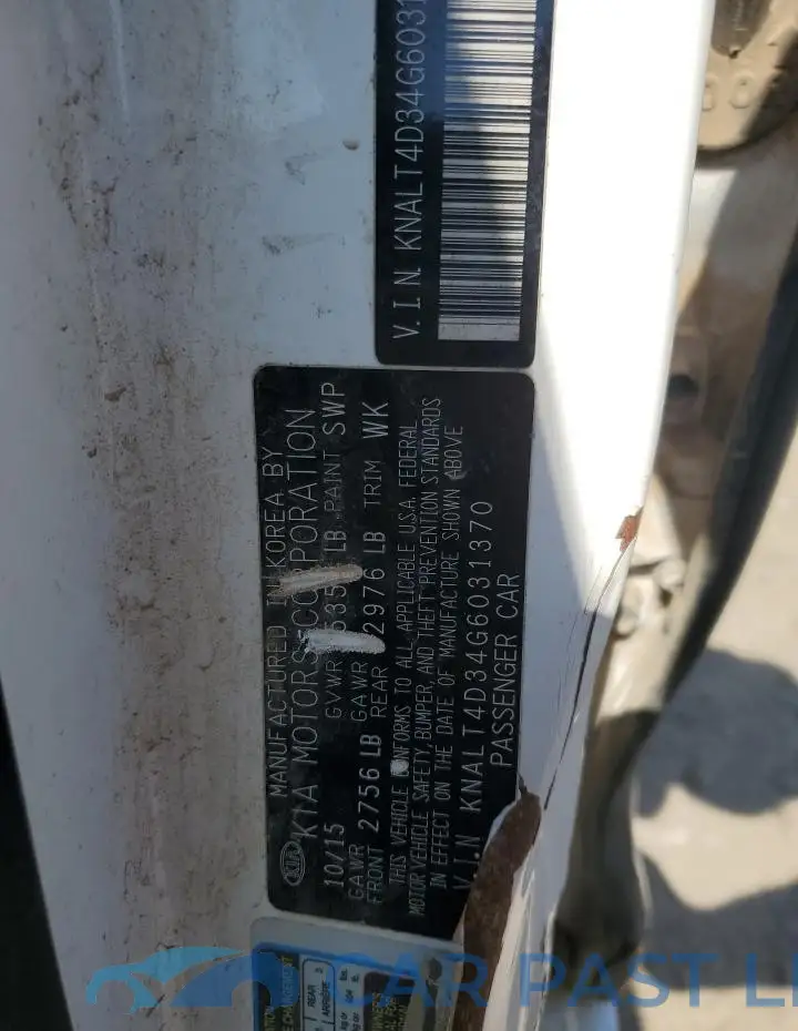 KNALT4D34G6031370# 12