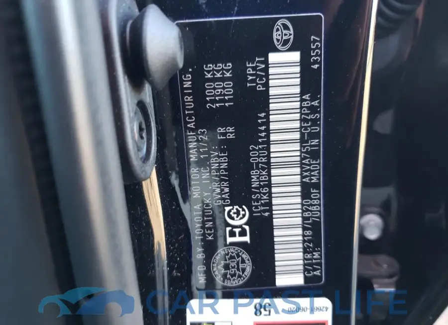 4T1K61BK7RU114414# 13