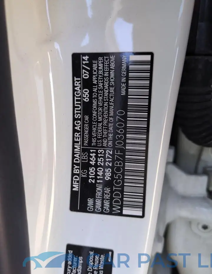 WDDTG5CB7FJ036070# 13