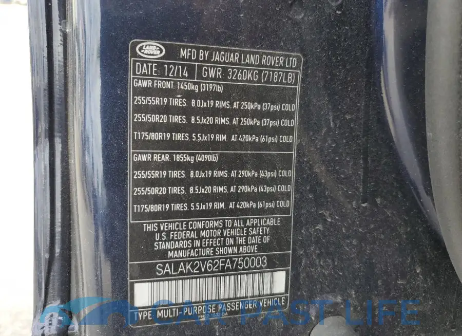 SALAK2V62FA750003# 13