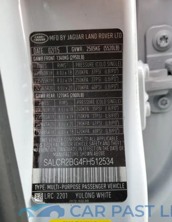 SALCR2BG4FH512534# 13