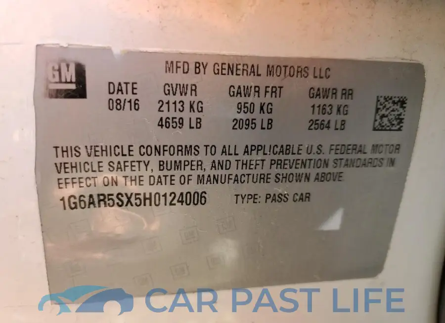1G6AR5SX5H0124006# 12
