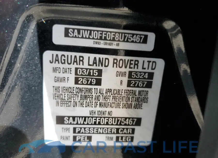SAJWJ0FF0F8U75467# 12