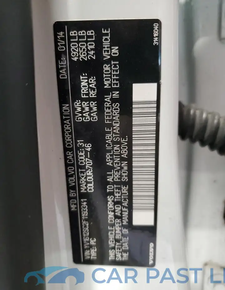 YV1612SC2F1193341# 13