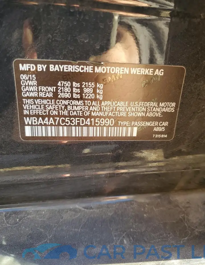 WBA4A7C53FD415990# 12